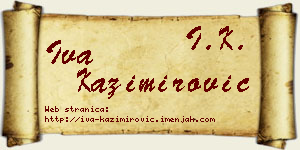 Iva Kazimirović vizit kartica